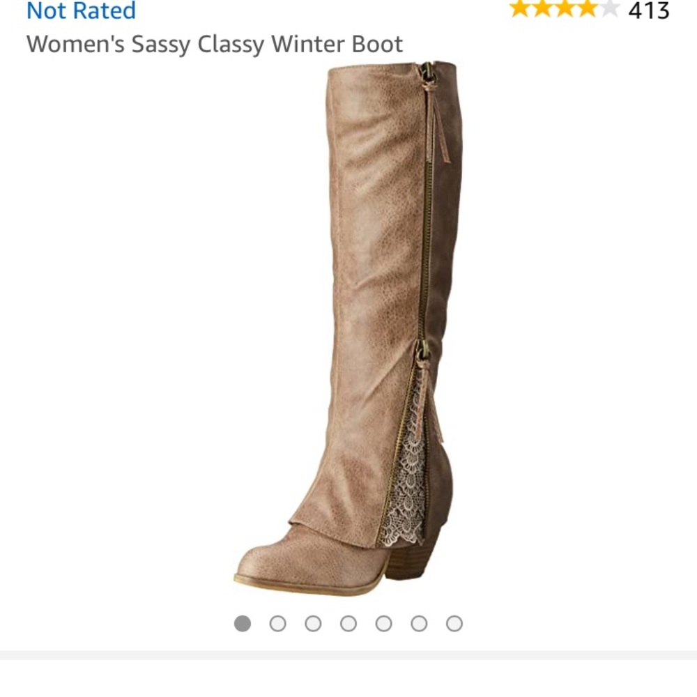 Tan Mid Calf Boots with Lace